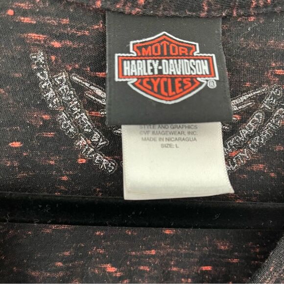 Harley Davidson tee shirt New York City black orange skull size large - Picture 7 of 7